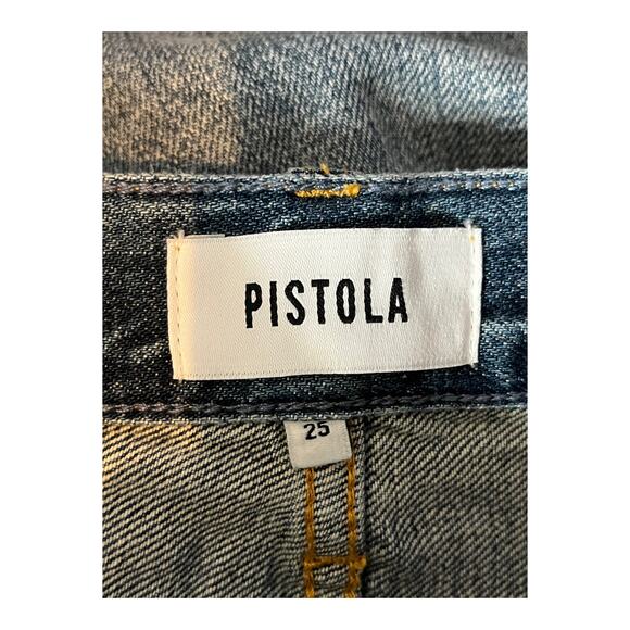 Pistola Jeans Charlie exposed button fly distressed straight size 25 NWOT - Picture 4 of 4